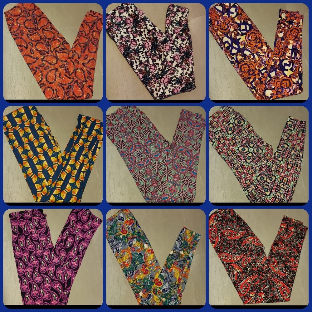 Lularoe One Sz Leggings Lot 9 pair